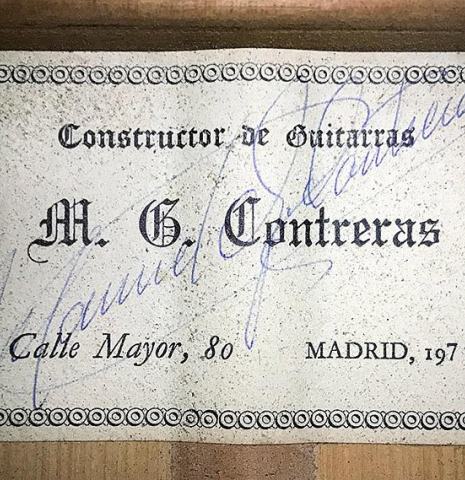 1972 Manuel Contreras "Blanca" SP/CY