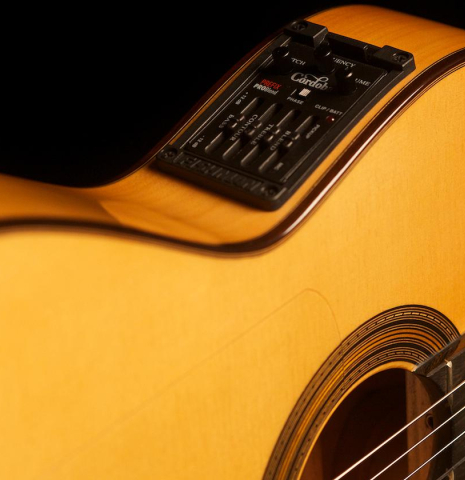 The electronics of a Cordoba &quot;FCWE Reissue&quot; made of spruce and cypress