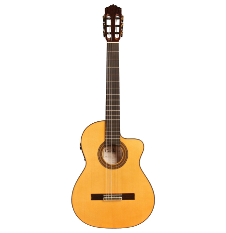 The front of a Cordoba &quot;FCWE Reissue&quot; made of spruce and cypress