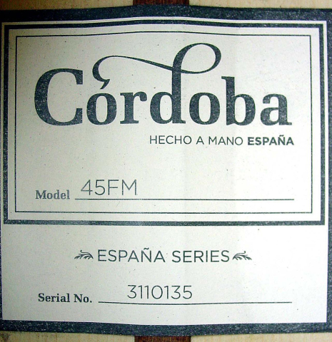Cordoba "45FM" SP/SY