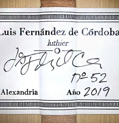 2019 Luis Fernandez de Cordoba "Blanca" SP/CY