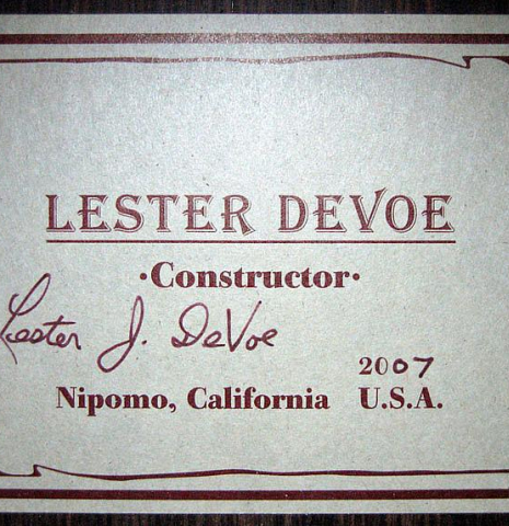2007 Lester DeVoe SP/IN