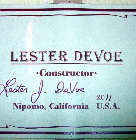 2011 Lester DeVoe CD/CY