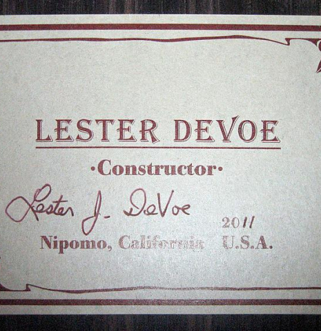 2011 Lester DeVoe SP/IN