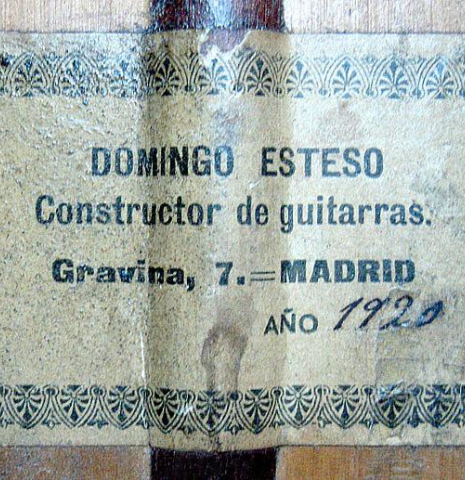 1920 Domingo Esteso SP/CY