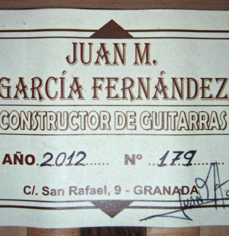 2012 Juan Garcia Fernandez SP/CY