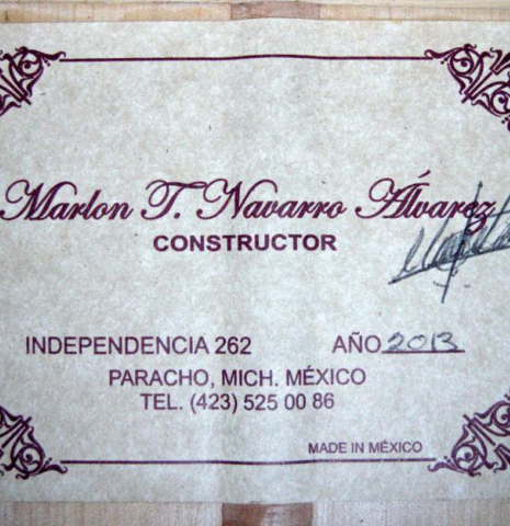 2013 Francisco Navarro Garcia "Student Flamenco" SP/CY