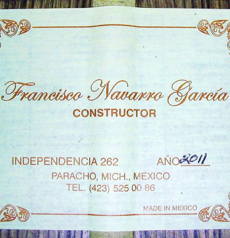 2011 Francisco Navarro Garcia "Student Flamenco" SP/PE