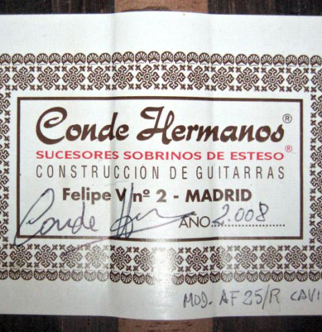 2008 Conde Hermanos "AF 25/R" SP/CV