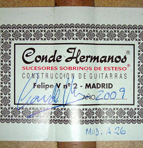 2009 Conde Hermanos "A 26" SP/CY