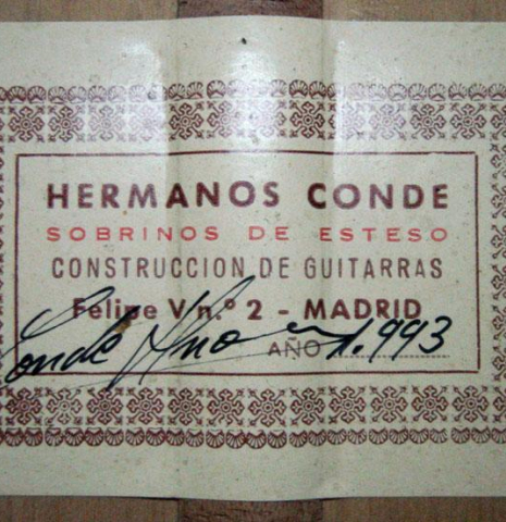 1993 Conde Hermanos SP/CY