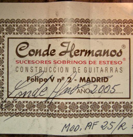 2005 Conde Hermanos "AF 25/R" SP/KO (ex Tonino Baliardo)