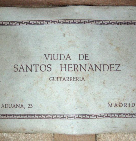 1950s Viuda de Santos Hernandez SP/MP