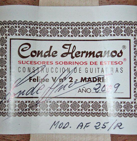 2009 Conde Hermanos "AF 25/R" SP/MP