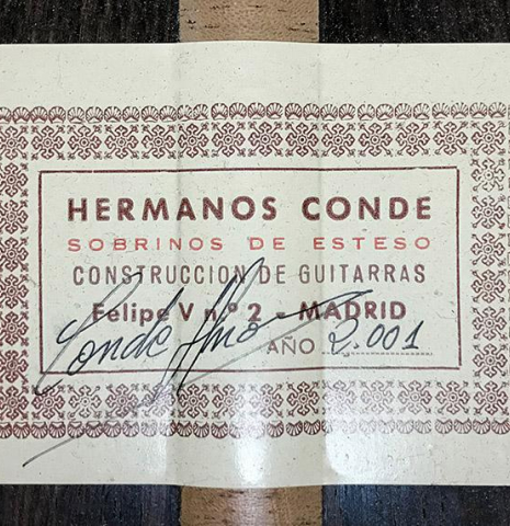 2001 Conde Hermanos "AF 25/R" SP/CSAR