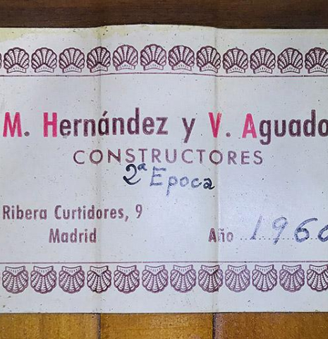 1960 Hernandez y Aguado "Blanca" SP/CY