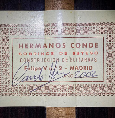2002 Conde Hermanos "AF 25" SP/IN