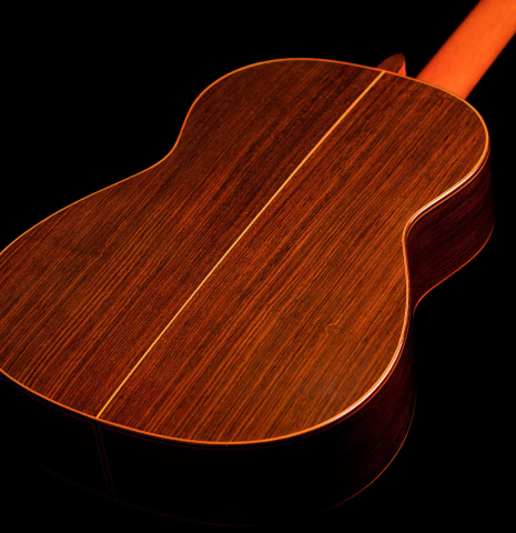 The back and sides of a 2010 Felipe Conde &quot;FC 27&quot; flamenco guitar made with spruce and Indian rosewood
