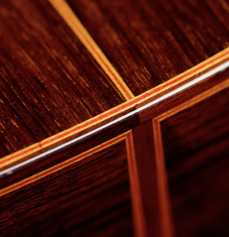 The back and sides of a 2010 Felipe Conde &quot;FC 27&quot; flamenco guitar made with spruce and Indian rosewood