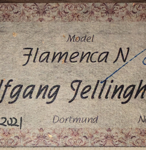 2021 Wolfgang Jellinghaus &quot;Flamenca Negra&quot; SP/GR