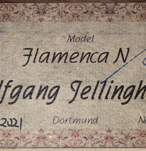 2021 Wolfgang Jellinghaus "Flamenca Negra" SP/GR