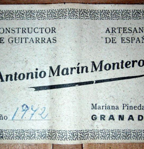 1972 Antonio Marin Montero SP/CY