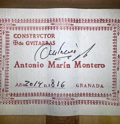2014 Antonio Marin Montero SP/CY