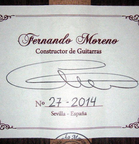 2014 Fernando Moreno "Negra" SP/IN