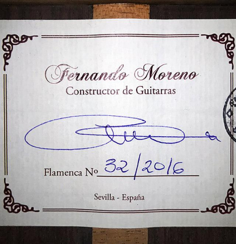 2016 Fernando Moreno "Negra" SP/IN