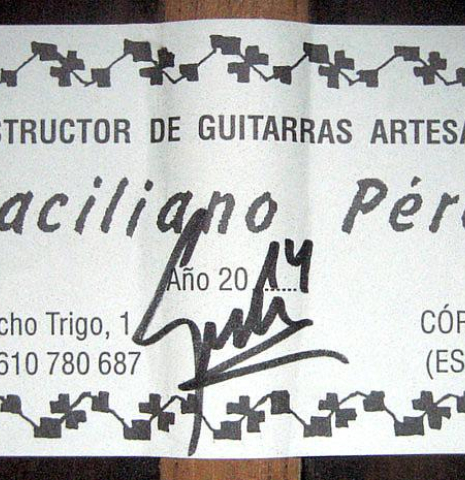 2014 Graciliano Perez "Negra" CD/CSAR