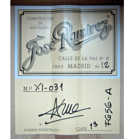 2012 Jose Ramirez "1aF 656-A" SP/CY