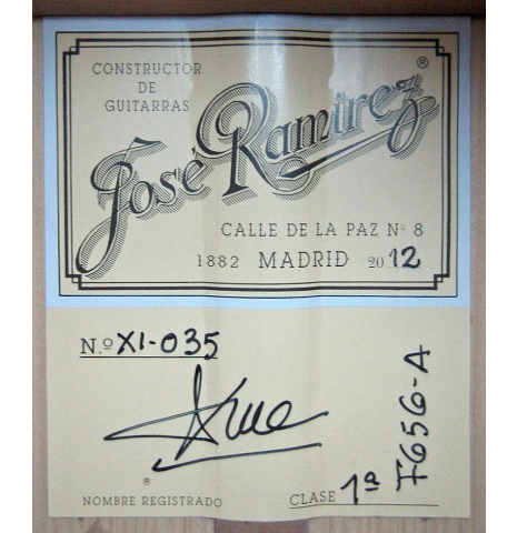 2012 Jose Ramirez "1aF 656-A" SP/CY
