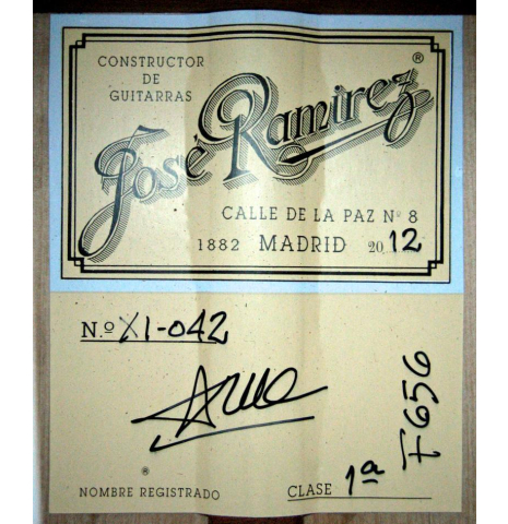 2012 Jose Ramirez "1aF 656" CD/CY