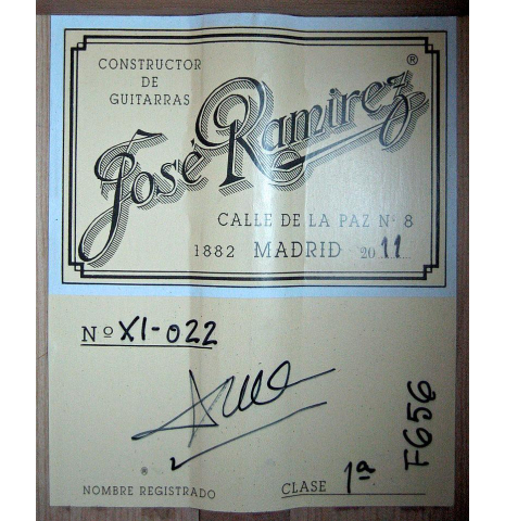 2011 Jose Ramirez "1aF 656" CD/CY