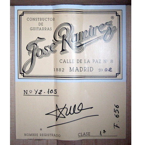 2002 Jose Ramirez "1aF 656" CD/CY