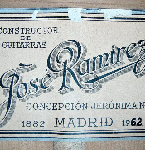 1962 Jose Ramirez "1aF MG" SP/CY