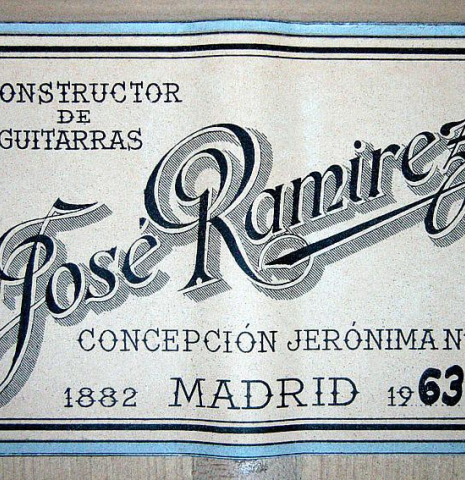 1963 Jose Ramirez "1aF AM" SP/CY