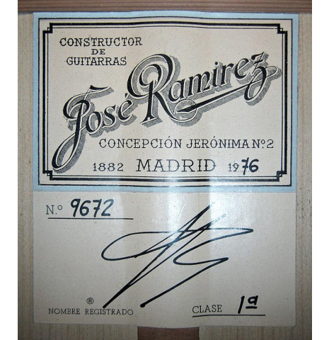 1976 Jose Ramirez "1aF" CD/CY
