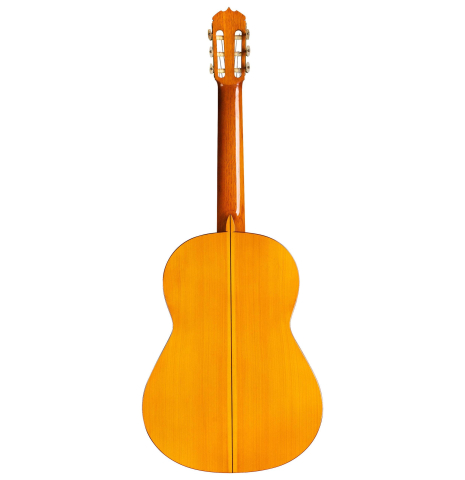 The back of a 1965 Jose Ramirez "1aF AM" flamenco guitar made of cedar and cypress
