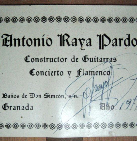 1977 Antonio Raya Pardo SP/CY