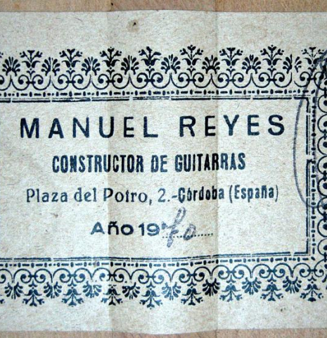 1970 Manuel Reyes SP/CY