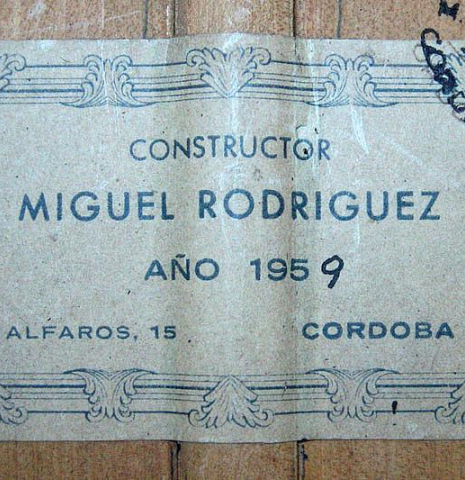 1959 Miguel Rodriguez SP/CY