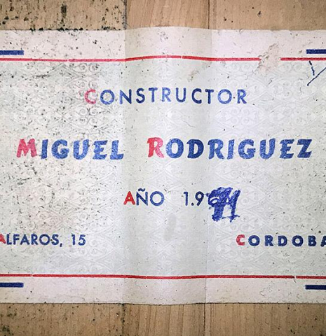 1971 Miguel Rodriguez "Blanca" w/pegs SP/CY