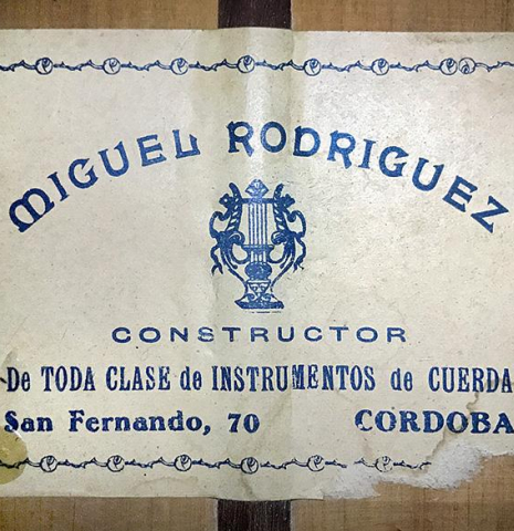 1924 Miguel Rodriguez SP/CY (ex Pepe Romero)