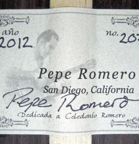 2012 Pepe Romero "Negra" CD/IN