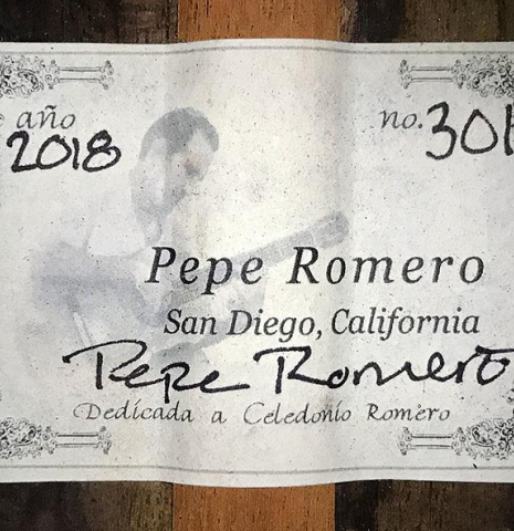 2018 Pepe Romero &quot;Negra&quot; CD/IR