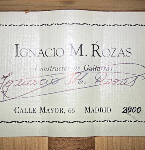 2000 Ignacio Rozas w/pegs SP/CY
