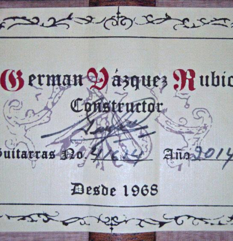 2014 German Vazquez Rubio "Concert Blanca" SP/CY