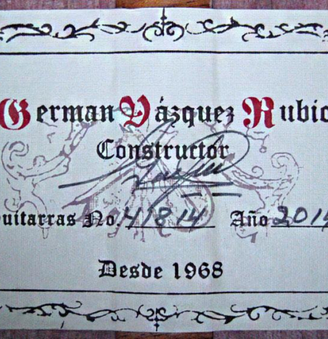 2014 German Vazquez Rubio "Concert Negra" CD/HR