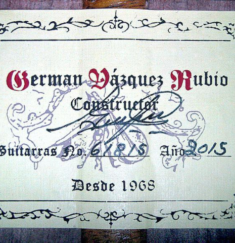 2015 German Vazquez Rubio "Concert Negra" CD/HR